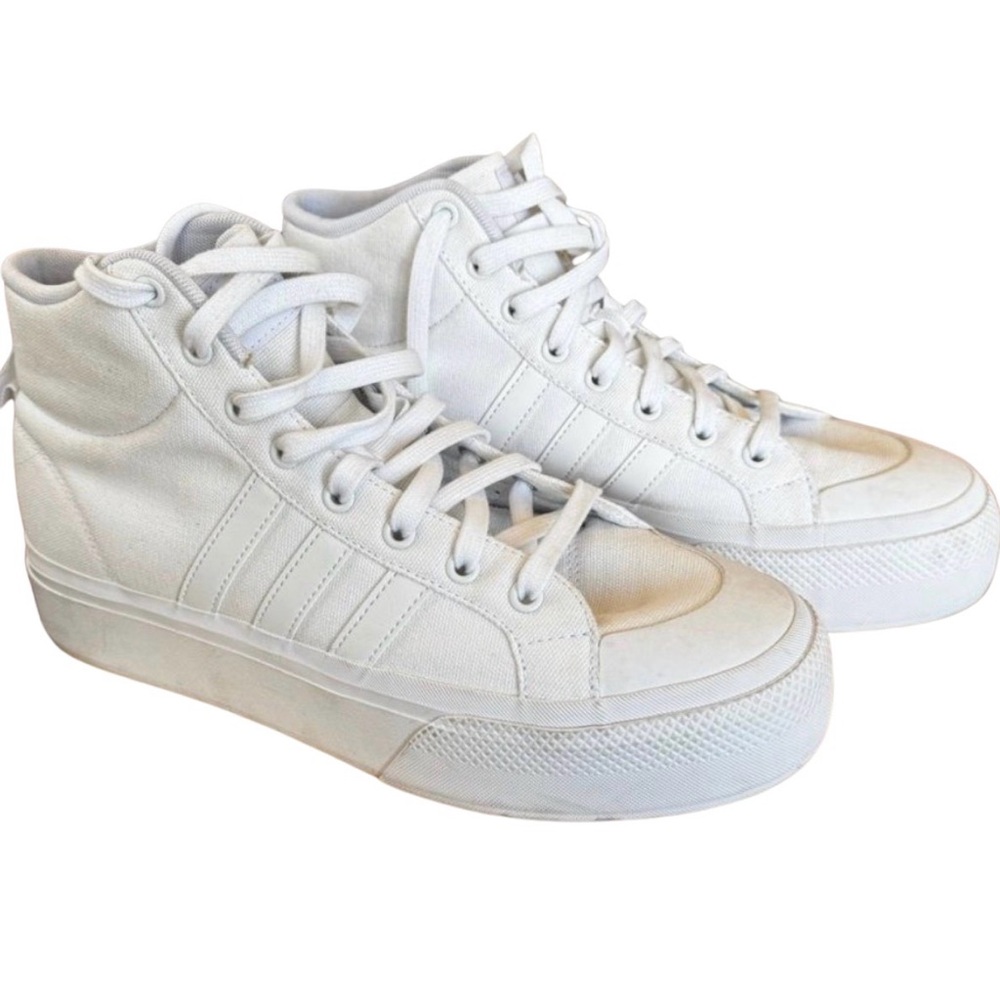 Adidas Bravada 2.0 Mid Platform High-Top Sneakers White Women’s Size 10